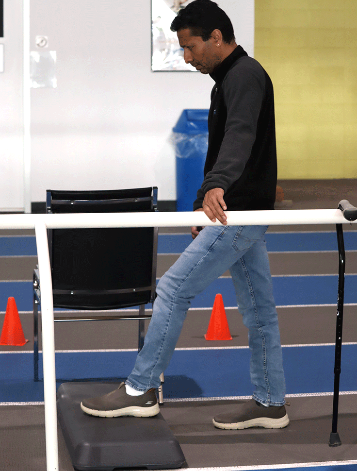 Person in a community based program on the track