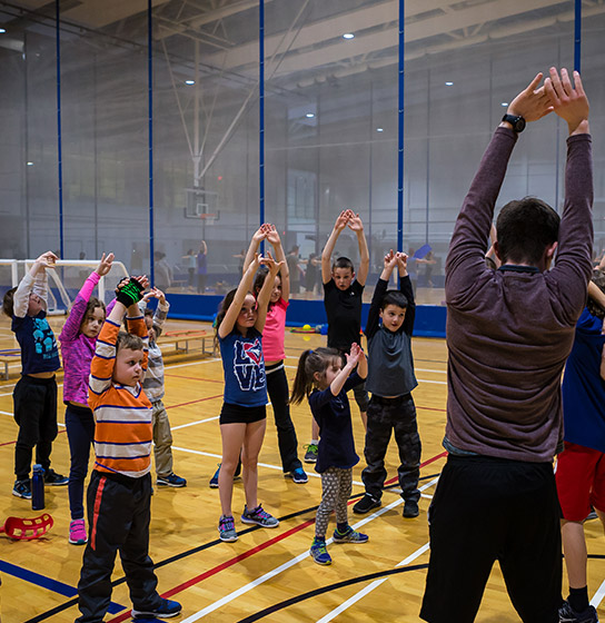 Students enjoy a Field Trip to Abilities Centre through exercise and play on Abilities Centre court in the Fieldhouse