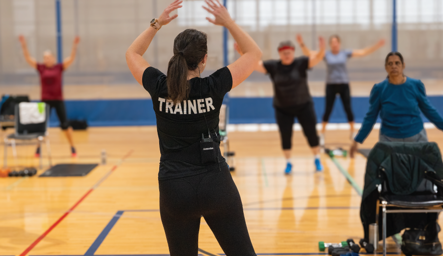 Abilities Centre group fitness class on the court