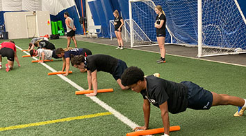 ASAD Students doing conditioning work