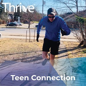 A Thrive participant running outdoors