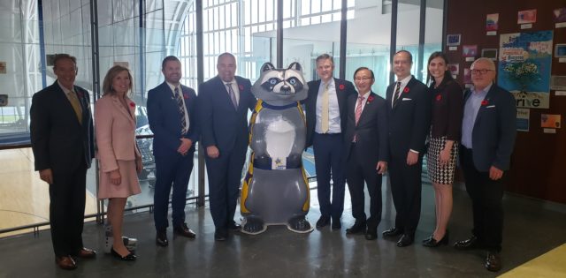 CEO and President Stuart McReynolds in photo with a collection of Ministers from the Ontario Government regarding investment funding for Abilities Centre