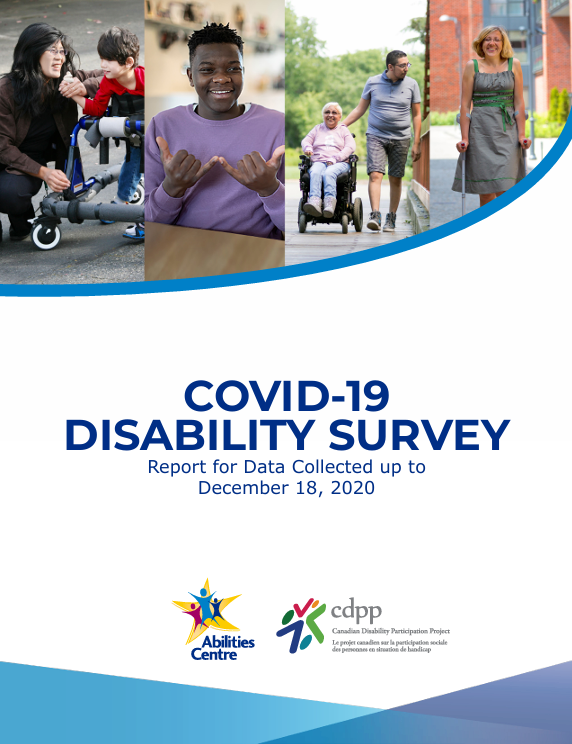 Cover of the COVID-19 disability survey from December 18, 2020.