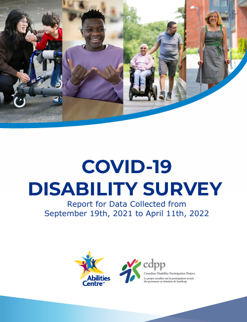 Cover of the COVID-19 disability survey from Sept 19, 2021 to April 11, 2022.