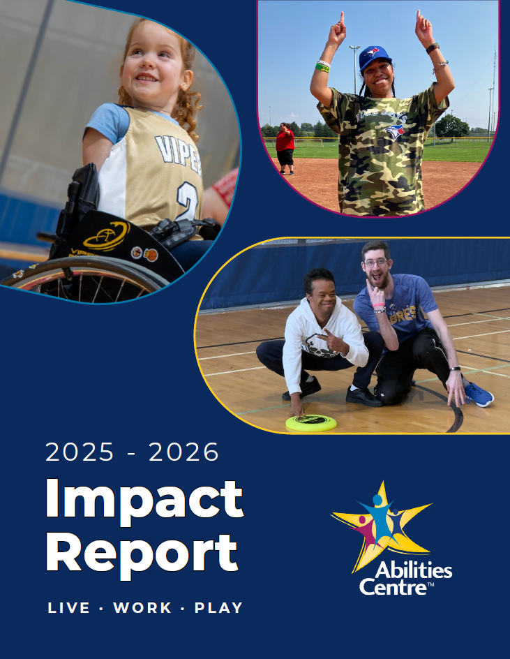 Cover of the 2025-2026 Abilities Centre Impact Report.